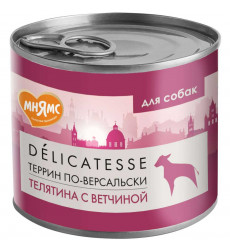Консервы Мнямс Для Собак Террин По-Версальски Телятина и Ветчина Delicatesse 200г