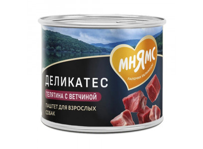 Консервы Мнямс Для Собак Террин По-Версальски Телятина и Ветчина Delicatesse 200г 