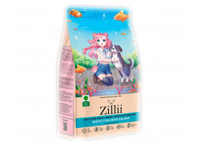 Сухой Корм Zillii (Зилли) Для Собак Мелких Пород с Чувствительным Пищеварением Белая Рыба и Лосось Sensitive Digestion Dog 15кг 5658093 