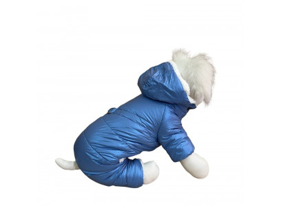 Комбинезон Pet Fashion (Пет Фешн) Для Собак Мелких Пород Шлейка Pet S Мех Голубой Перламутр
