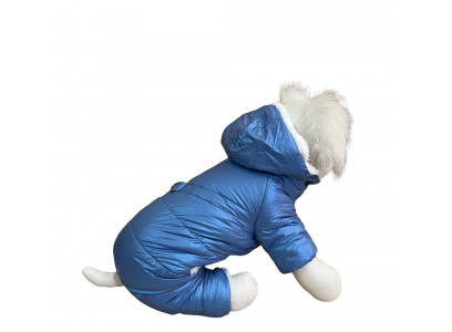 Комбинезон Pet Fashion (Пет Фешн) Для Собак Мелких Пород Шлейка Pet Xl Мех Голубой Перламутр