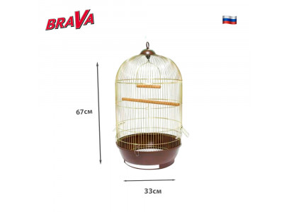 Клетка Для Птиц Brava (Брава) 33*67см Золото Высокая А309dg 
