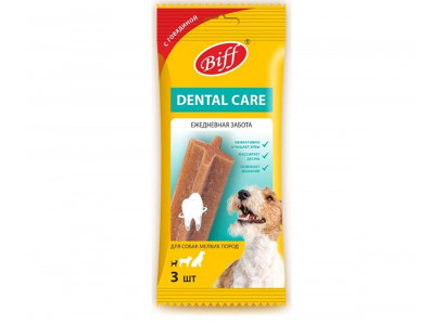 Лакомство Biff (Бифф) Для Собак Мелких Пород Снек Говядина Dental Care 45г 024713 