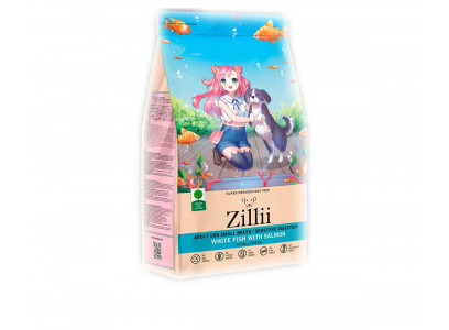 Сухой Корм Zillii (Зилли) Для Собак Мелких Пород с Чувствительным Пищеварением Белая Рыба и Лосось Adult Dog Small Breed Sensitive Digestion 800г 5658090 (*14) 