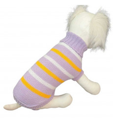 Свитер Pet Fashion (Пет Фешн) Пастила Полоска Сиреневый S