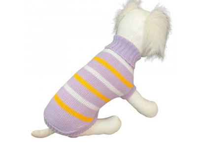 Свитер Pet Fashion (Пет Фешн) Пастила Полоска Сиреневый Xl