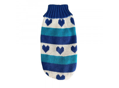 Свитер Pet Fashion (Пет Фешн) Сердечко Xxl Сине Голубой