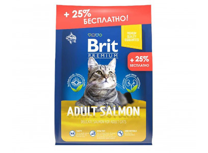 Сухой Корм Brit (Брит) Для Кошек Лосось Premium Cat Adult 2кг+500г 5049615a  