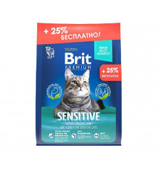 Сухой Корм Brit (Брит) Для Кошек с Чувствительным Пищеварением Ягненок и Индейка Premium Cat Sensitive 2кг+500г 5049738a