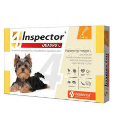 Капли Inspector Quadro (Инспектор Куадро) Для Собак 1-4кг 3шт I314
