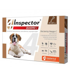 Капли Inspector Quadro (Инспектор Куадро) Для Собак 40-60кг 3шт I318