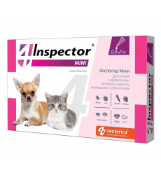 Капли Inspector Mini (Инспектор Мини) Для Кошек и Собак 0,5-2кг 3шт I220