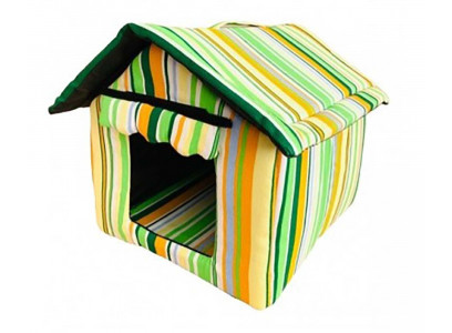 Дом Pet Fashion (Пет Фешн) Полоска L Салатовый 48*50*43см
