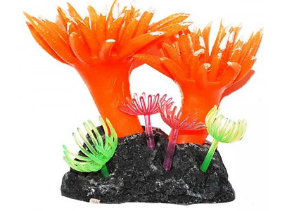 Коралл Уют Актиния Малая 8см Оранжевая Вк729