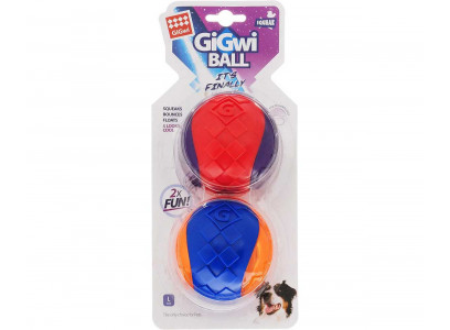 Игрушка Gigwi (Гигви) Два Мяча с Пищалкой 2-Части 75336 8*8*8см