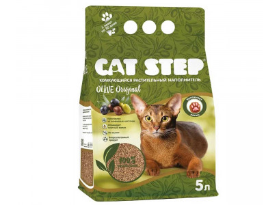 Наполнитель Cat Step (Кэт Степ) Olive Original 5л Комкующийся Растительный 20333015 