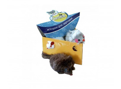 Игрушка Для Кошек Мышь с Длинным Мехом 12,5см Hwt010 6шт 363438