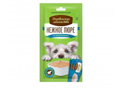 Лакомство Деревенские Лакомства Для Собак Нежное Пюре Из Ягненка 4*10г 72504215 