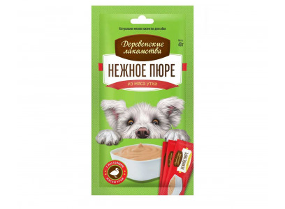 Лакомство Деревенские Лакомства Для Собак Нежное Пюре Из Утки 4*10г 72504222 
