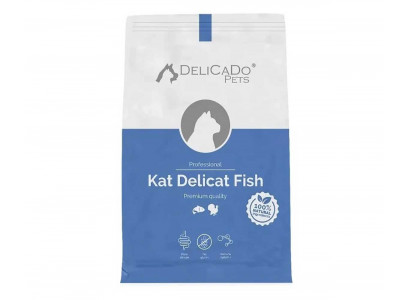 Сухой Корм Delicado Kat (Деликадо Кэт) Для Кошек с Чувствительным Пищеварением Атлантическая Рыба и Индейка Delicate Fish 1,5кг 