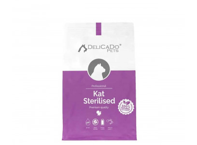 Сухой Корм Delicado Kat (Деликадо Кэт) Для Стерилизованных Кошек Индейка Sterilised Turkey 500г 