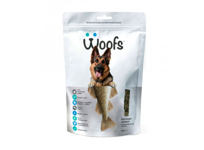 Лакомство Woofs (Вуфс) Для Собак Кожа Трески Атлантической Сушеная 100г 