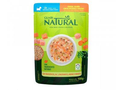 Влажный Корм Guabi Natural (Гуаби Натурал) Для Собак Курица, Лосось, Злаки и Овощи 100г 18994 