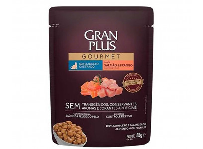 Влажный Корм Granplus (Гранплюс) Для Стерилизованных Кошек Лосось и Цыпленок Cat Sterilized 85г 16518 