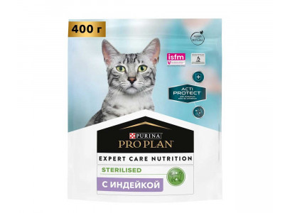 Сухой Корм Pro Plan (Проплан) Для Стерилизованных Кошек Индейка Acti Protect 400г 
