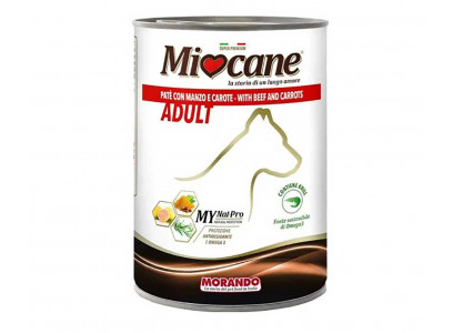 Консервы Miocane (Миокэйн) Для Собак Говядина и Морковь Паштет 400г 