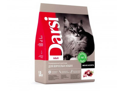 Сухой Корм Darsi (Дарси) Для Кошек Мясное Ассорти Adult 1,8кг 37148 
