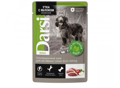 Влажный Корм Darsi (Дарси) Для Активных Собак Утка и Яблоко 85г 53810 