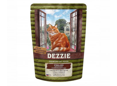 Сухой Корм Dezzie (Деззи) Для Стерилизованных Кошек Курица и Говядина Sterilized Cat 400г 5659130 