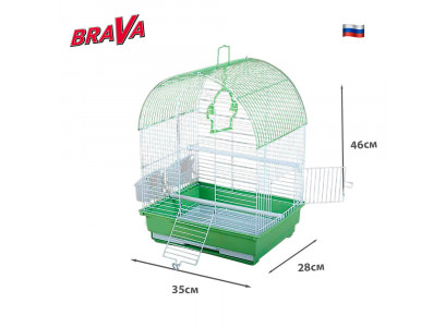 Клетка Brava (Брава) Для Птиц А417 2-Двери 35*28*46см Эмаль /10/ 