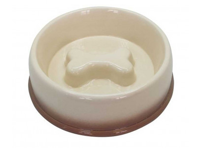 Миска №1 Косточка Керамическая Для Медленного Поедания 680мл Мкр270