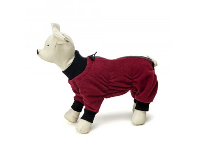 Комбинезон Osso Fashion (Оссо Фешн) Для Собак Флис На Молнии Р.65 Девочка Бордо Кф-1049