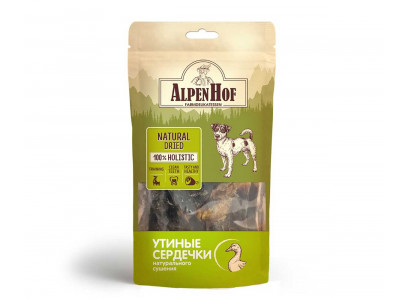 Лакомство Alpenhof (Альпенхоф) Для Собак Утиные Сердечки 50г A713