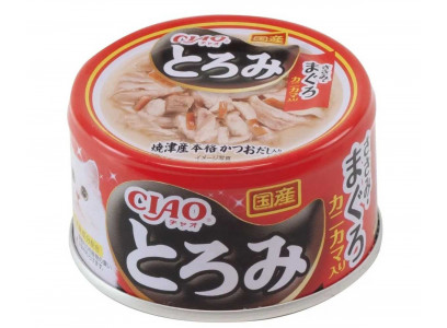 Консервы Inaba (Инаба) Тороми Для Кошек Филе Курицы, Тунец Магуро и Сурими Бульон 80г (1*24) 