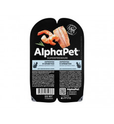Влажный Корм Alphapet Superpremium (Альфапет Суперпремиум) Для Стерилизованных Кошек  Анчоус и Креветки Кусочки в Соусе 80г 52383