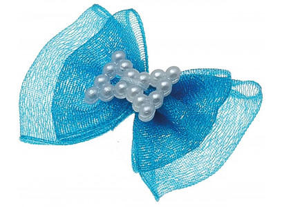 Бантик Hello Pet (Хэллоу Пет) Голубой с Бусинкой Пара