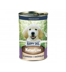 Консервы Happy Dog (Хэппи Дог) Для Щенков Телятина и Индейка Natur Line 410г (1*20) 72241