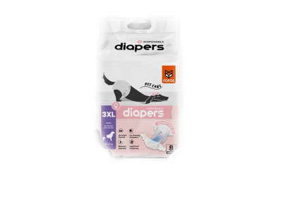 Подгузники Fofos (Фофос) Впитывающие Для Сук Xxxl 70-90см 8шт Dcf18617  