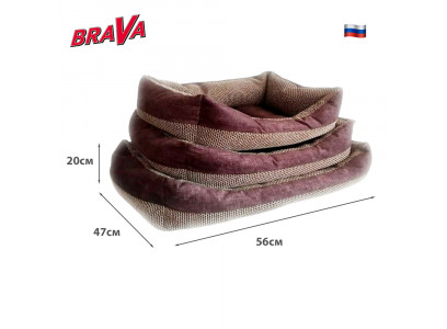 Лежанка Brava (Брава) Брауни 56*47*20см 10461 