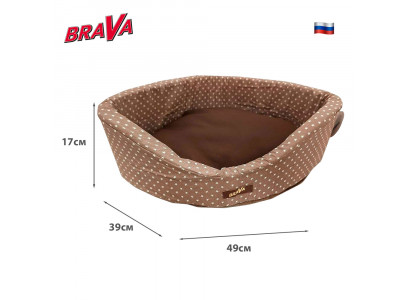 Лежанка Для Кошек и Собак Мелких Пород Brava (Брава) Челси 49*36*17см 10483 
