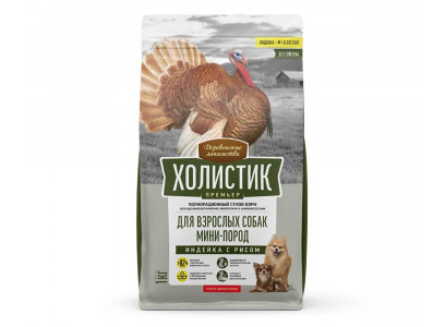 Сухой Корм Деревенские Лакомства Для Собак Мелких Пород Индейка и Рис Холистик Премьер 1кг 79211665 