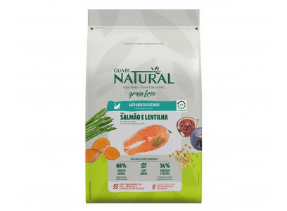 Сухой Беззерновой Корм Guabi (Гуаби) Natural Для Стерилизованных Кошек Лосось и Чечевица Cat Sterillised Grain Free 7,5кг 17553 