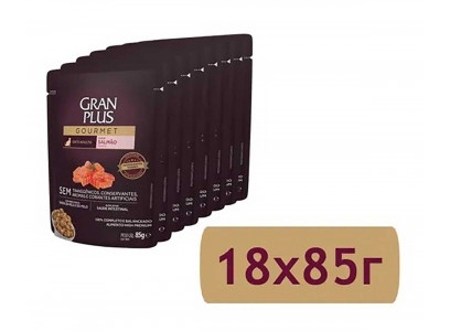 Влажный Корм Granplus (Гранплюс) Для Кошек Лосось Cat 85г 18 Шт в Блоке (1*1) 