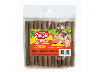 Happy Jungle (Хэппи Джангл) Веточки Орешника Лакомство Для Грызунов  40г J310 (1*50)