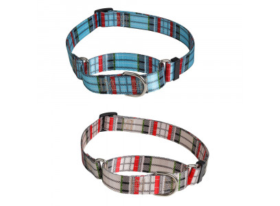 Ошейник-Мартингейл Для Собак Мелких и Средних Пород Brava (Брава) №25 Нейлон Широкий 25мм Обхват 44-70см Арт728 Микс