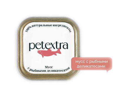 Влажный Корм Petextra (Петэкстра) Для Кошек Рыбный Деликатес Мусс 100г (1*16) 